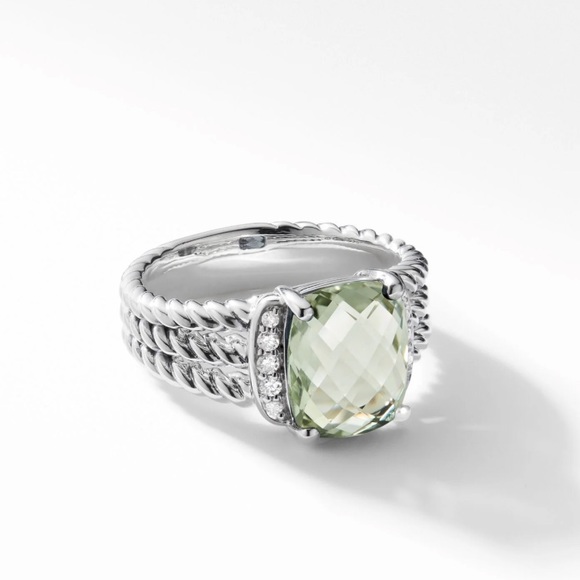 💯David Yurman Wheaton 10x8mm Prasiolite size 6 - Picture 5 of 16